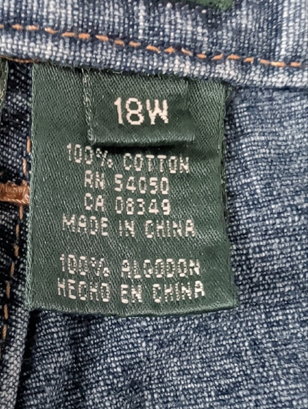 Ralph Lauren Women’s Straight Leg Jeans Blue Denim | Size 18 | Classic Mid Rise - Picture 10 of 11